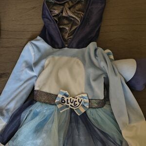 Size 2T Bluey Kids Dress Costume with Hood & Tail Size 2T